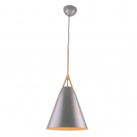 Mercator-Byron E27 Pendant - Large Grey / White